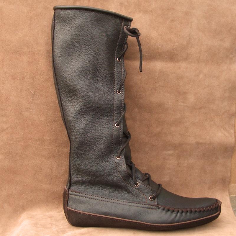 deerskin knee high moccasins