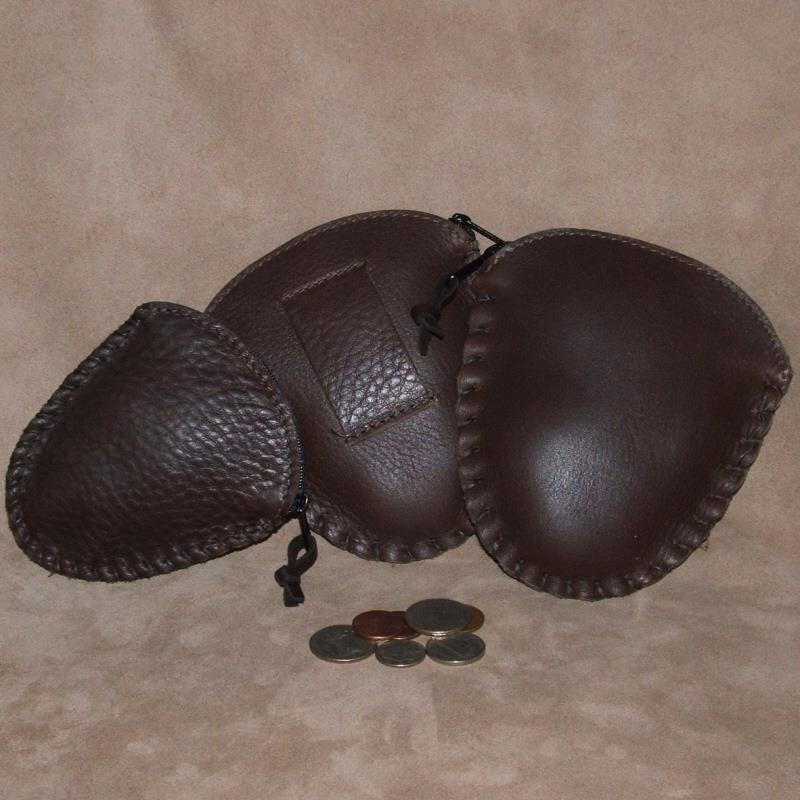 Small & Large Brown Cowhide (left to right)