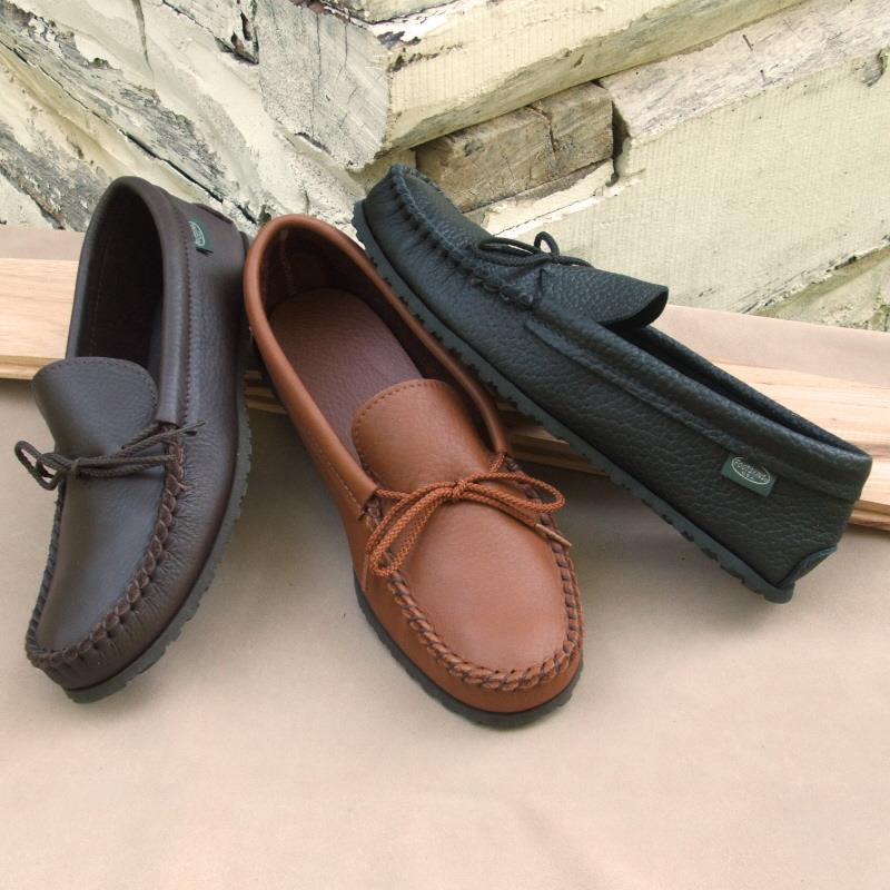 Schoenen Herenschoenen Loafers & Instappers Mens Classic Rubbers Sole Moccasins 3 Colors Made To Order In USA 