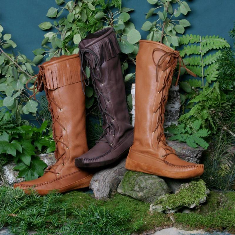 mens fringe moccasin boots
