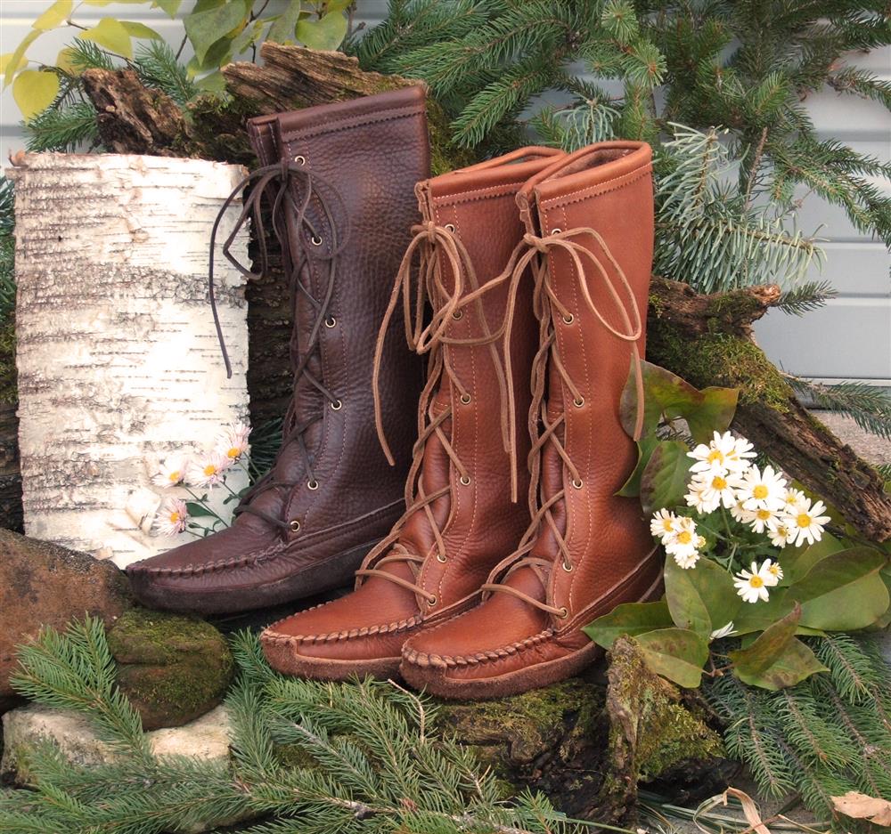 Brown & Saddle Cowhide (left to right)